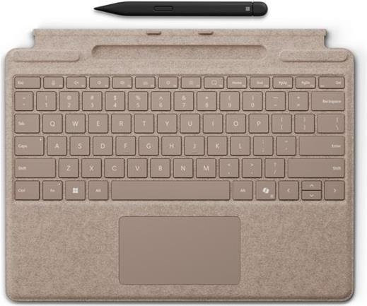 Microsoft Surface Pro Keyboard mit Slim Pen 2 Ablage und Ladeschale, QWERTZ Deutsch, Beige/Sand - Bild 1