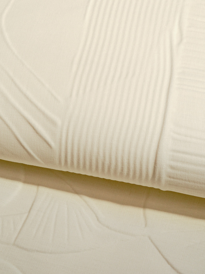 Élitis Tapete Palimpseste Lin RM 1093 01 in Beige mit geometrischem und abstraktem Design aus Textil - Bild 1