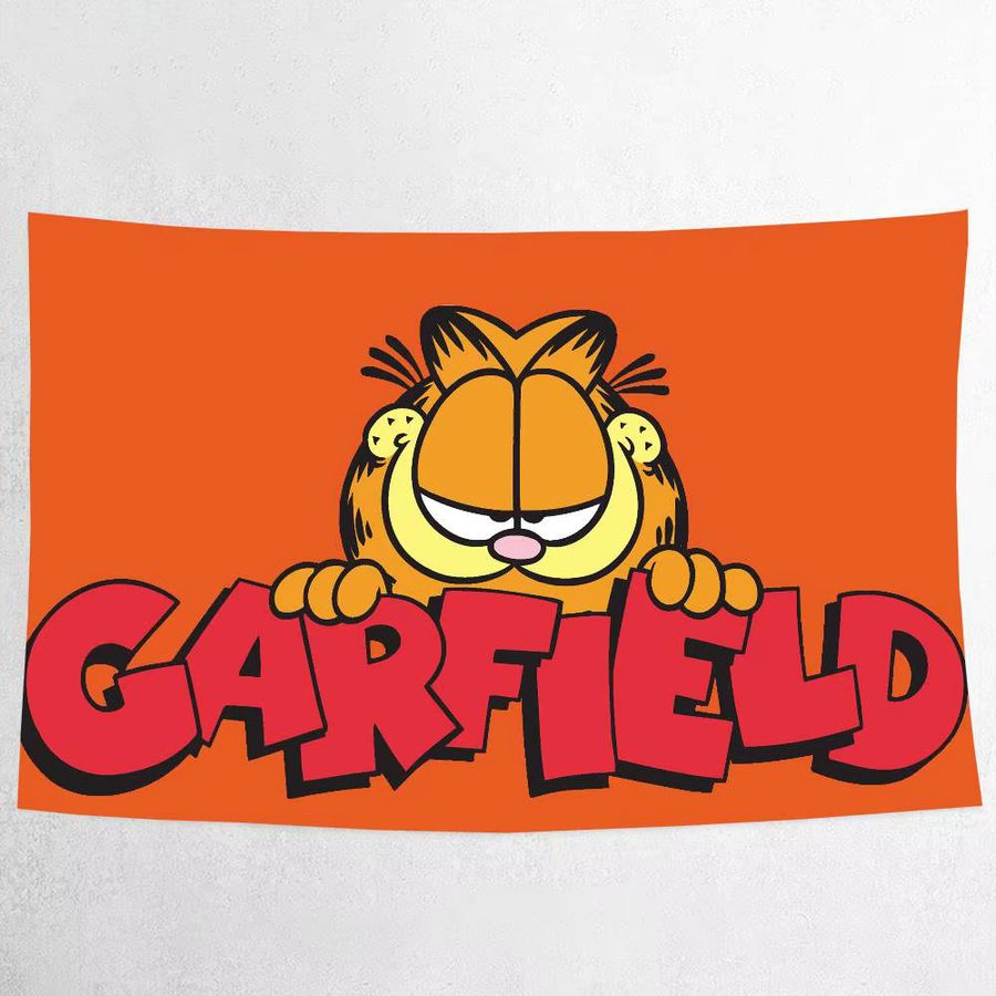 Fotohintergrund Garfield Tropischer Sommer in Orange, Breite: 120 cm, Höhe: 120 cm - Bild 3