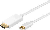 Microconnect Mini DisplayPort auf HDMI Adapter Videokabel Weiß 1m - Bild 1