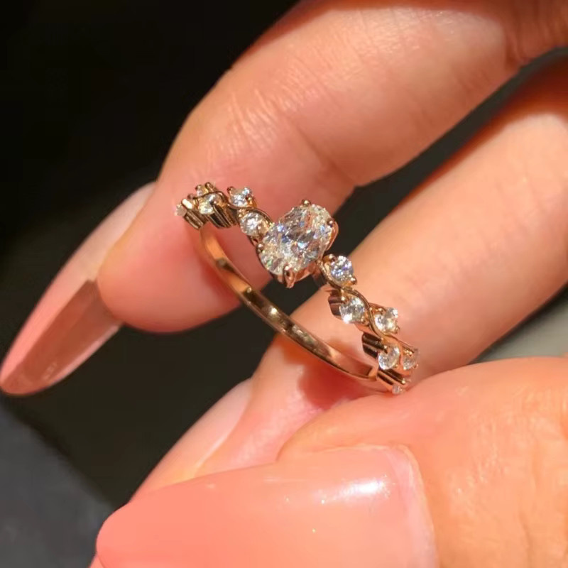 Huitan Luxury Damenring, Zirkonia, Perle, Roségold - Bild 2
