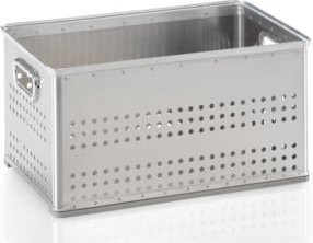 Gmöhling Transportkorb A 113 gelocht aus Aluminium in Silber, Volumen 50l - Bild 1