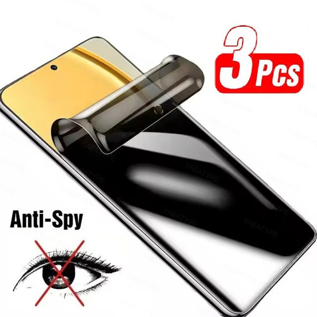 3er-Pack Privatsphäre Hydrogel-Displayschutz für Realme 9 8 7 Plus 8i GT 5G 2 3 2X2 Pro C11 C21 in Transparent - Bild 1
