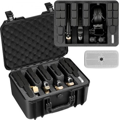 VEVOR Hartschalenkoffer für Pistolen mit XPE-Schaumstoffeinlage, wasserdichter Kurzwaffenkoffer in Schwarz, B/T/H: 40,4 x 31,9 x 19,2 cm - Bild 1
