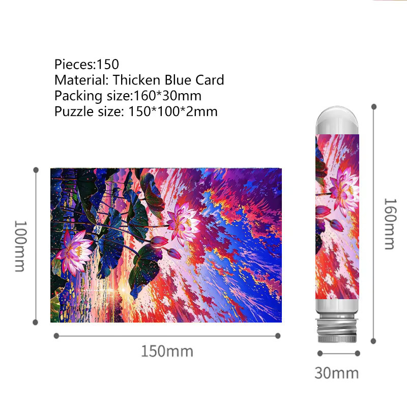 MaxRenard Mini-Reagenzglas Rosa Lotus, Puzzle, 150 Teile - Bild 3