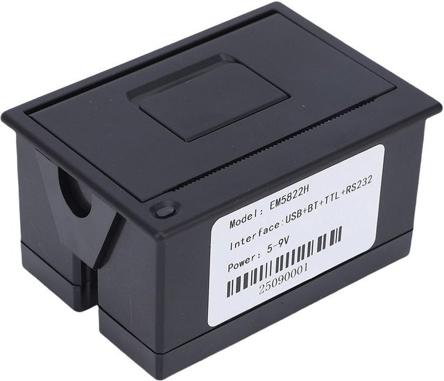 Koogeelife Eingebetteter Thermobon-Drucker mit 58mm Druckbreite, USB und TTL 232 Serieller Schnittstelle, Black - Bild 1