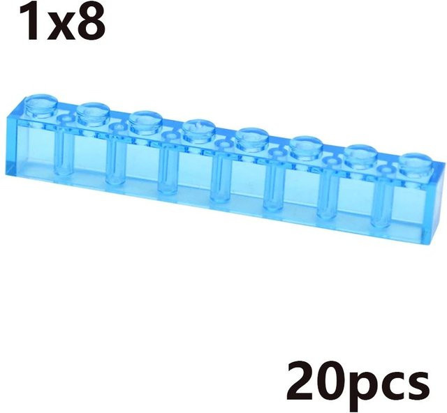 Bai Fen Bai MOC Transparent Dicke Bausteine, pädagogisches Kreatives Spielzeug, ab 3 Jahre - Bild 1