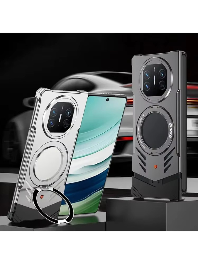 Magnetische Rüstung Schutzhülle für Huawei Mate X6 X5 X3 mit 360 Grad Drehbarkeit und Aluminium Legierung in Grau - Bild 7