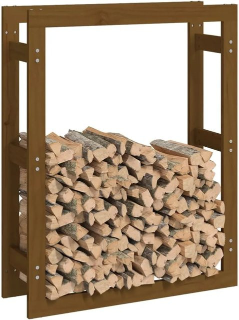 vidaXL Kaminholzregal aus Kiefer Massivholz in Honigbraun B/T/H: 80 x 25 x 100 cm - Bild 1
