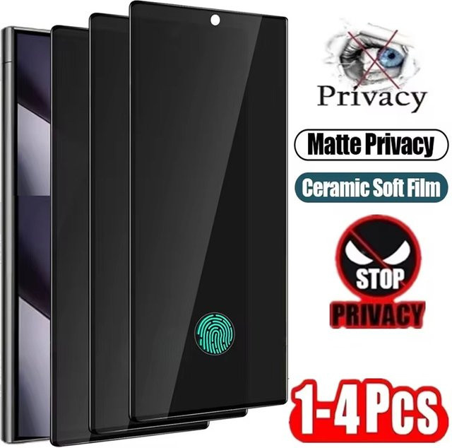 Anti-Spy Privatsphäre Displayschutz aus gehärtetem Glas für Samsung Galaxy A55 A54 A53 A35 A34 A33 A32 A15 A13 A06 A05 A52 A51 A12 A72 (1-4 Stück) - Bild 1