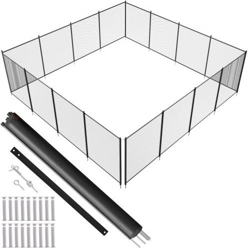 VEVOR Poolzaun zum Schutz von Kindern und Haustieren, abnehmbares Schwimmbadnetz aus Teslin-PVC, B/H: 14,63 x 1,21 m - Bild 1