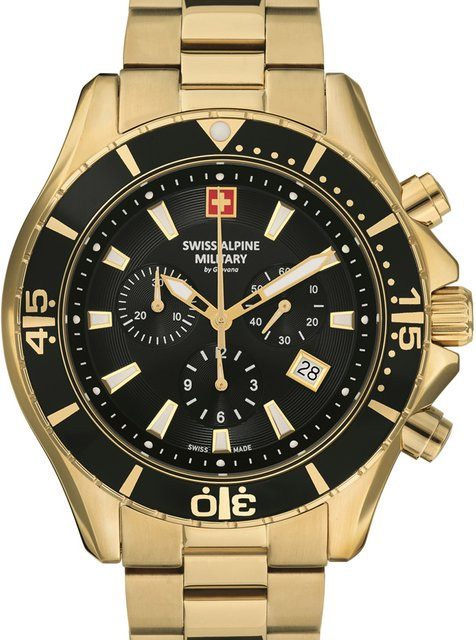 Swiss Alpine Military Chronograph, Quarz, Edelstahl, 45 mm, Herren - Bild 1
