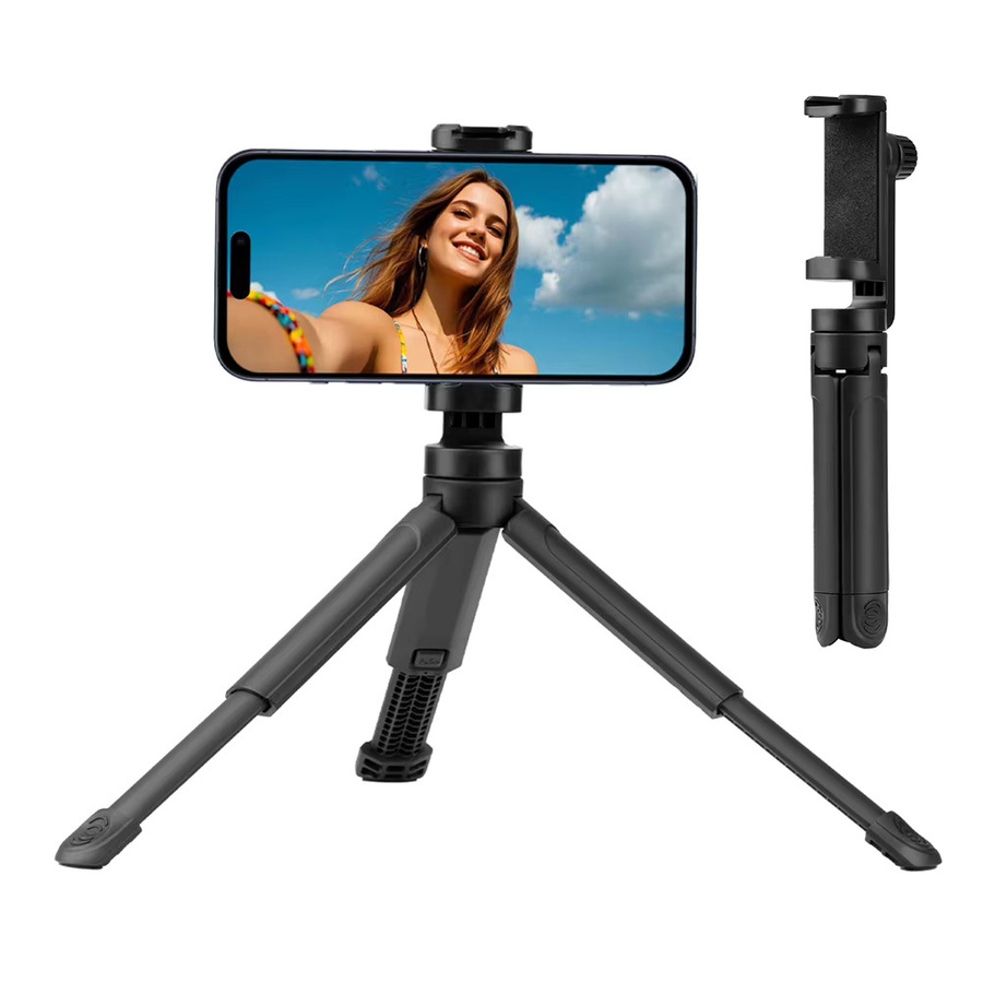 Shunmaii Handy-Sicherungsclip-Halterung mit Blitzschuh für Desktop-Stativ, Schwarz - Bild 3