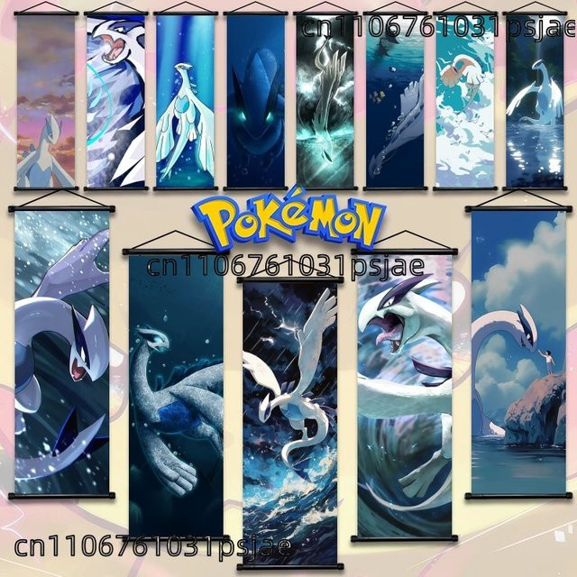TAKARA TOMY Lugia Scroll-Dekor Sky Guardian Pokémon Wanddeko - Bild 1