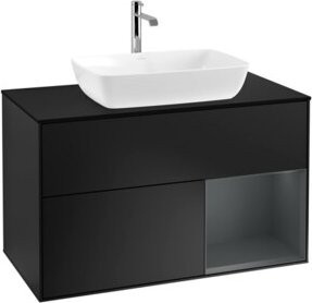 V&B Waschtischunterschrank Finion 100 in Blau lackiert, B/T/H: 100 x 50,1 x 50,1 cm - Bild 1