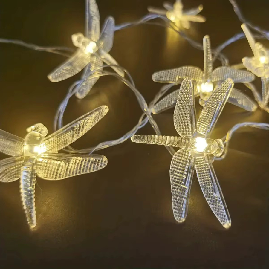 Peach Forest Dekorative LED Lichterkette mit 10 LEDs, warmweiß, transparent, batteriebetrieben, Länge: 1,5 m - Bild 3