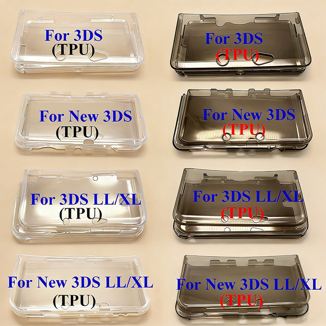 ChengHaoRan TPU-Silikonhülle für Nintendo 3DS, New 3DS und XL in Transparent - Bild 1