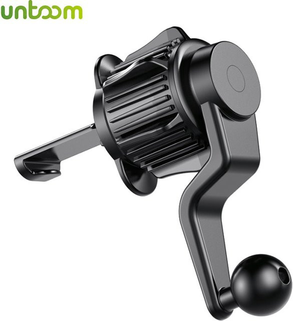 Untoom Universal 17mm Kugelkopf Basis mit Verlängerungsstange und Air Vent Clip für die Handyhalterung im Auto, Schwarz - Bild 1