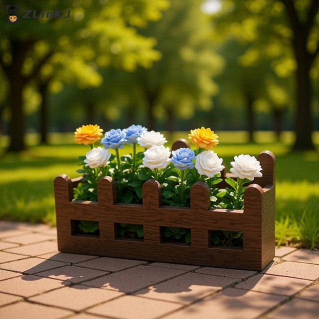 MYPANDA Miniatur-Topfpflanze mit bunten Rosenblüten im 1:12 Maßstab für Puppenhaus-Dekoration - Bild 1