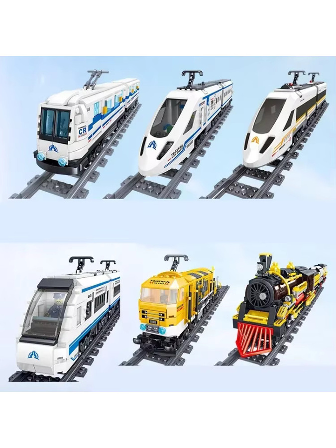 City Power High-speed Eisenbahn Fuxing Hexie Elektrische Lokomotive Zug, Bausteine Spielzeug - Bild 3