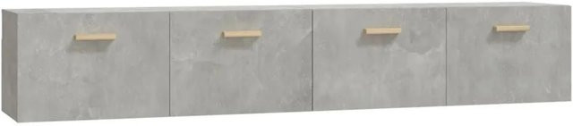 vidaXL Wandschränke 2er-Set Betongrau aus Holzwerkstoff, B/T/H: 100 x 36,5 x 35 cm - Bild 1