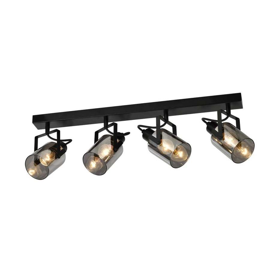 NETTLIFE Deckenstrahler aus Metall und Glas in Schwarz, dimmbar und verstellbar im Industrial-Design - Bild 2