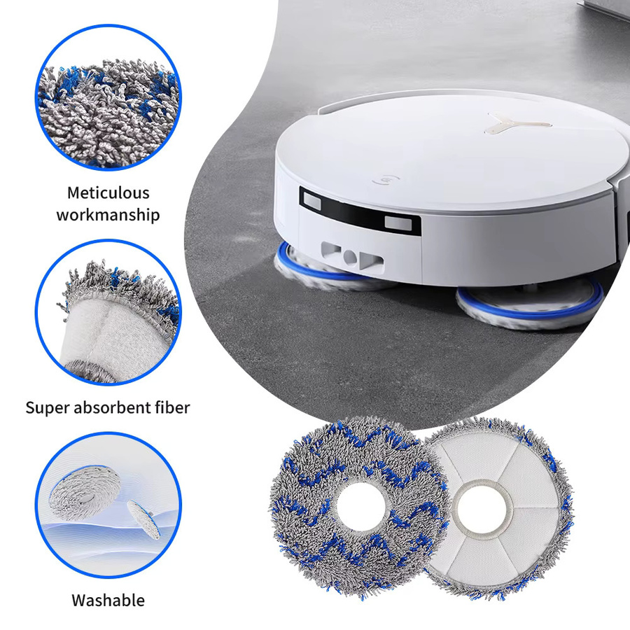 Ersatz Wischpads für ECOVACS Deebot X1 Omni, X2 Omni, X1 Omni Turbo, T30 Pro Omni, T30s Combo, X1, X2, T5, T50, T10 und T20 Omni - Bild 4
