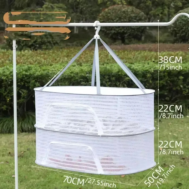 HOCOSHINE Faltbarer Wäscheständer aus Polyester mit 1 bis 3 Schichten in Weiß - Bild 2