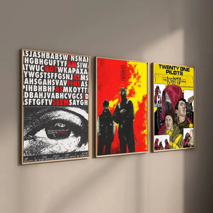 Potdemiel Anime Poster Twenty One Pilots Kunstdekoration Mehrfarbig - Bild 2
