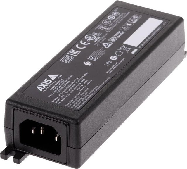 AXIS Midspan Power Injector Schwarz mit 30 Watt und RJ-45 Anschluss für AXIS Kameras - Bild 1