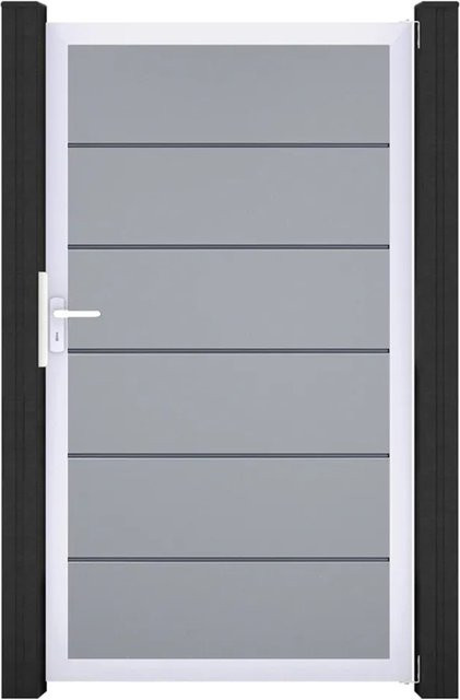 GroJa Tor Basicline Premium 1-flg. Silbergrau B: 100 cm, H: 180 cm - Bild 1