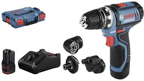 Bosch Professional Akku-Bohrschrauber GSR 12V-15 FC FlexiClick in Blau/Schwarz mit 2x 2,0 Ah Akkus und Zubehör in L-Boxx - Bild 1