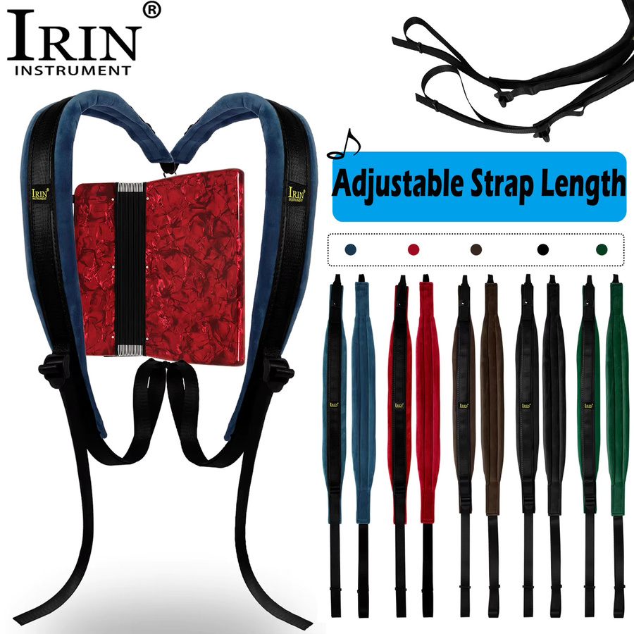 IRIN Universal Einstellbarer Bass Akkordeon Gurt aus Nylon in Grün für 16-120 Bass Akkordeons und Tastaturinstrumente - Bild 5