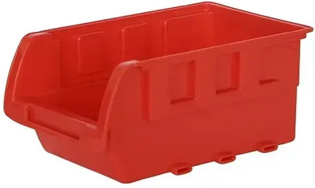 PROREGAL Sichtlagerkasten aus Kunststoff in Rot, B/H/T: 7 x 10 x 15,5 cm - Bild 1
