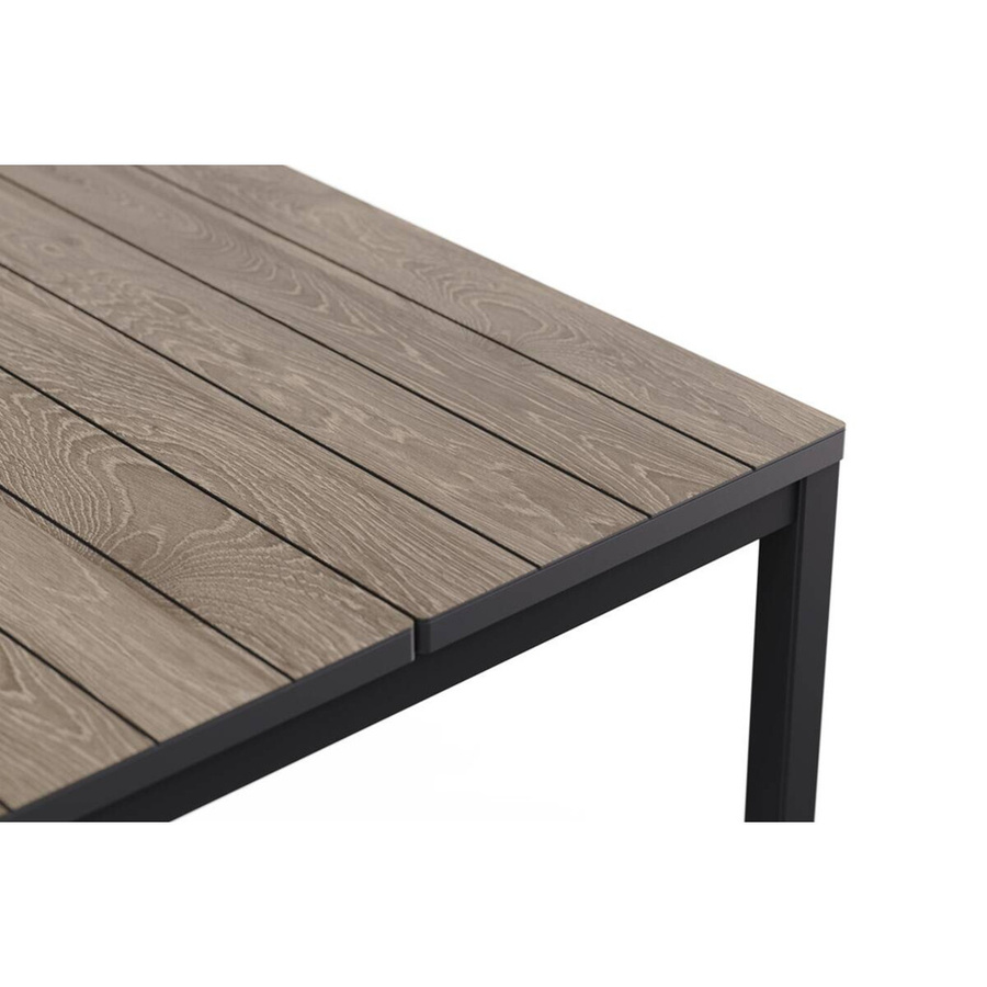 Jardin Gartentisch Porto in Schwarz aus Kunststoff, modern und matt, B/H/L: 90 x 75 x 190 cm - Bild 2
