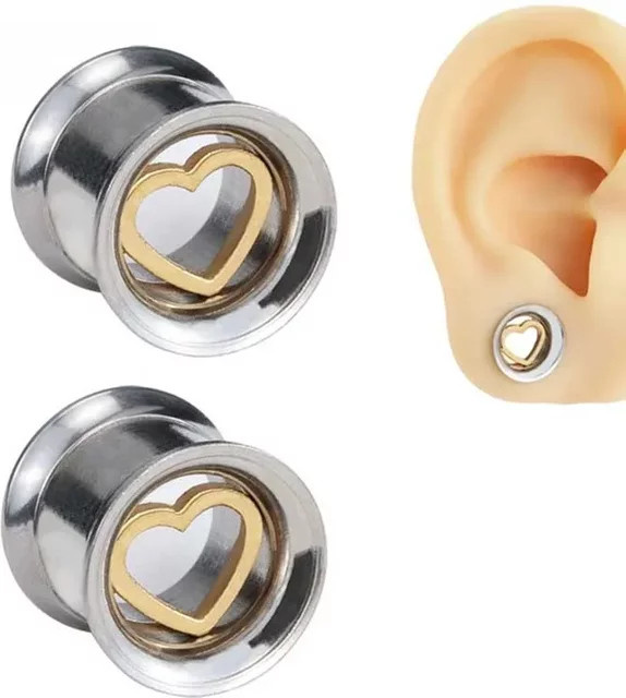 BGjingshuai Ohrpiercing Herzform, Edelstahl, Unisex - Bild 1