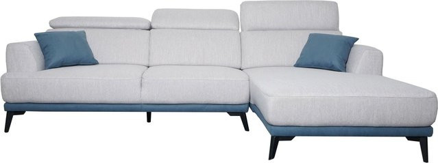 Ecksofa MCW-G44 L-Form 3-Sitzer mit Schlaffunktion, hellgrau, Breite: 277 cm - Bild 2