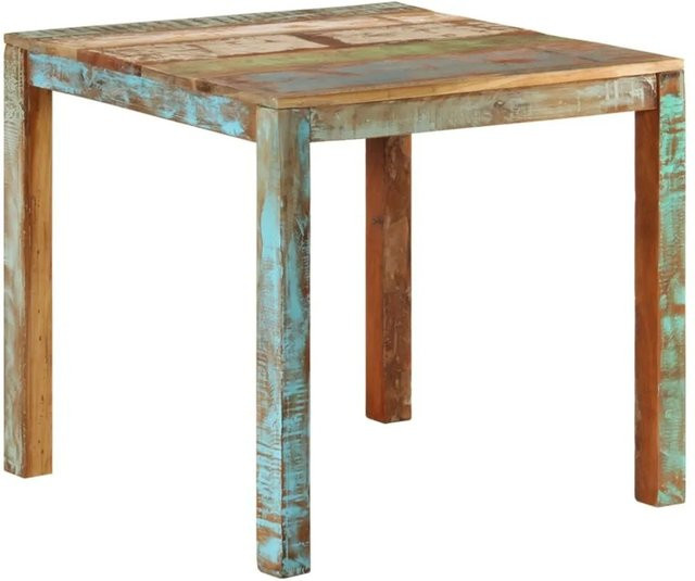 vidaXL Esstisch aus Massivholz in Altholz-Optik, quadratisch, B/T/H: 82 x 80 x 76 cm - Bild 1