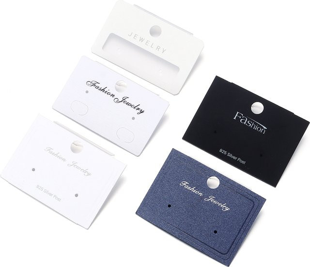 20 Stück Ohrring Display Karten von filluck in Silber zur Schmuckverpackung und Lagerung - Bild 1