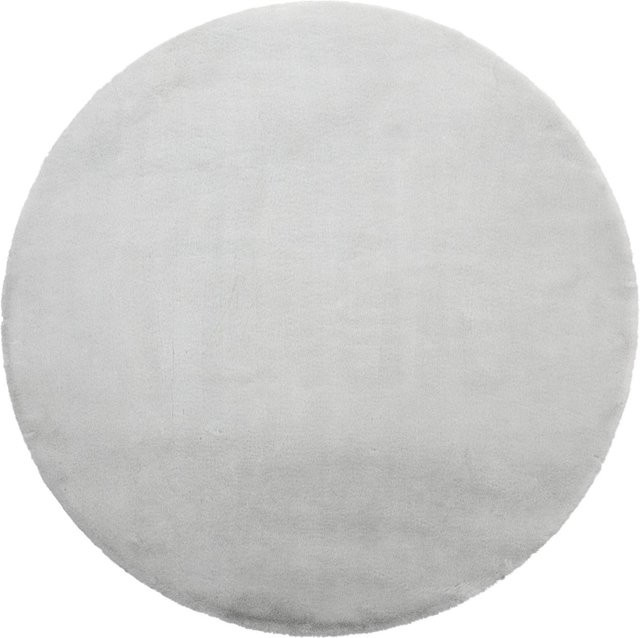 Mömax Kunstfell Caroline Teppich in Hellgrau Silber, Durchmesser: 120 cm - Bild 1
