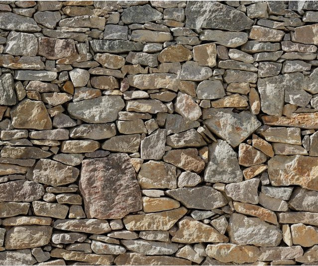 Komar Fototapete Vlies Stone Wall in Grau, B: 300 cm, H: 250 cm - Bild 1