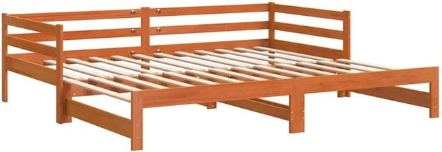 vidaXL Tagesbett aus Massivholz Kiefer ausziehbar mit Schubladen, Farbe Braun, B/T/H: 90 x 190 cm - Bild 1