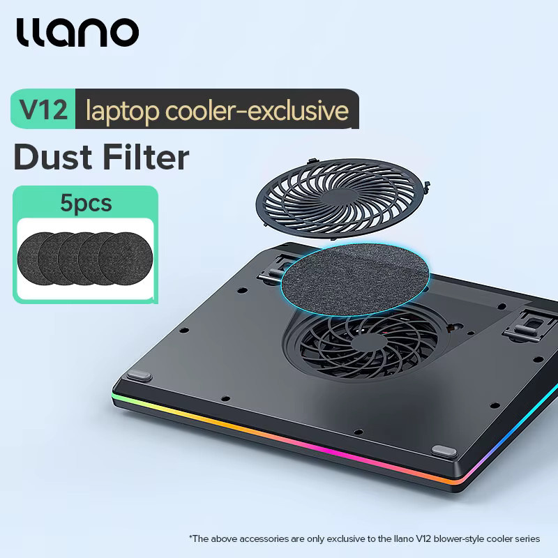 Llano DC Power Adapter Netzteil für V12 V10 Turbo-Lüfter RGB Laptop Kühler, Schwarz, 12V/3A 36W - Bild 1