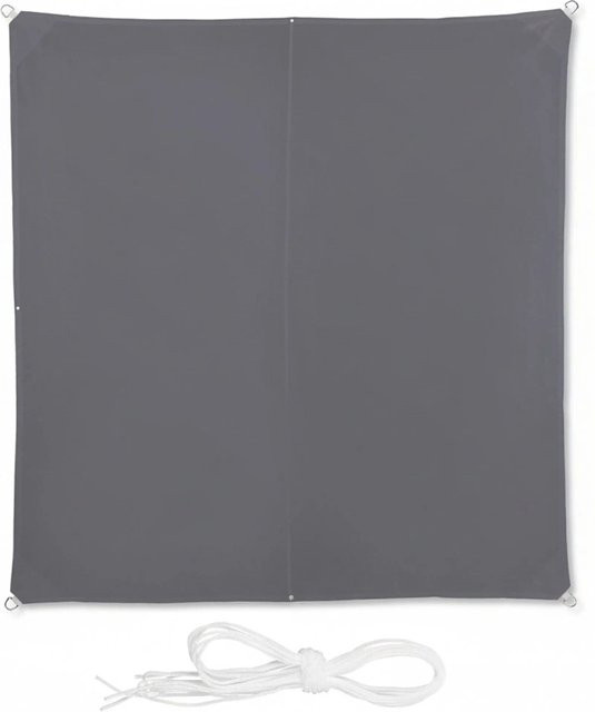 Relaxdays Sonnensegel quadratisch aus Polyester in Grau mit UV-Schutz 30+, Breite: 300 cm, Breite: 300 cm - Bild 1