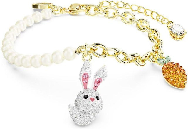Swarovski Armband, Messing, Gold, Kristall, Damen - Bild 1