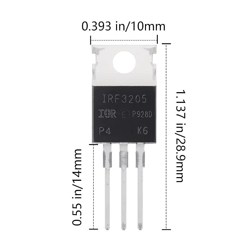 AUKENIEN Mosfet-Transistor-Kit mit 60 Stück und 12 verschiedenen Werten inklusive IRFZ44N, IRF510N, IRF540N, IRF640N, IRF740, IRF820, IRF830, IRF840, IRF3205, IRF9540N und TO222 - Bild 3