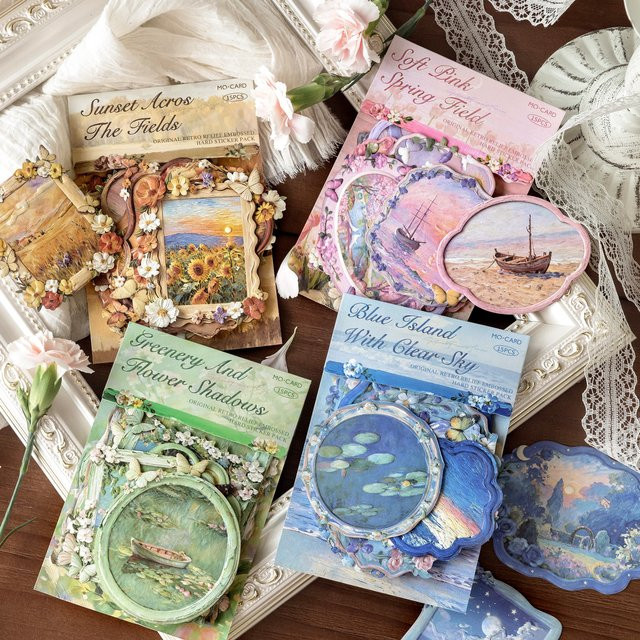 JIANQI Scrapbook-Collage-Aufkleber Set mit 15 Blättern in Multicolour zur Dekoration von Alben, Tagebüchern und Junk-Journals - Bild 1