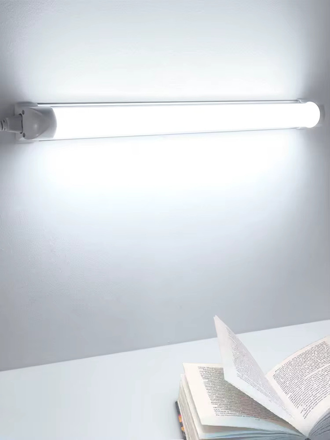 Lcamaw T8 LED Röhre Lampe mit Druckschalter und EU-Adapter, Warmweiß, 50 cm - Bild 4