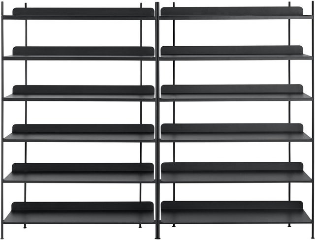 Muuto Compile Regalsystem aus Metall in Schwarz matt mit verstellbaren Regalböden - Bild 1