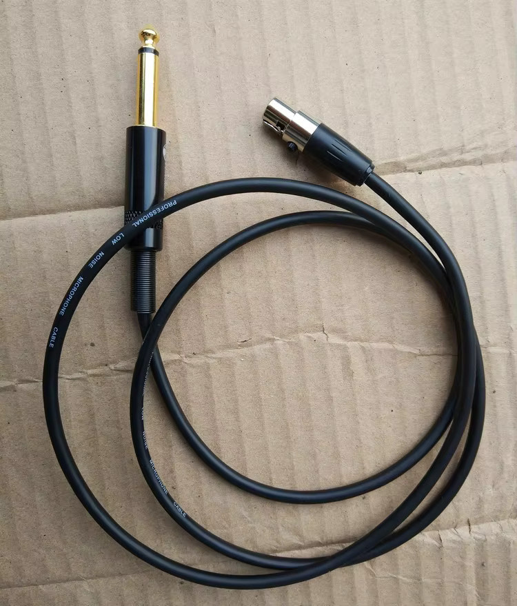 KNONEWIN Mini 3Pin XLR TA3F auf 6,35 mm Klinke Kabel in Schwarz für AKG und Samson Bodypack Sender - Bild 3
